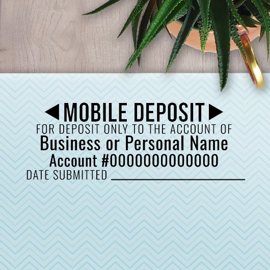 Mobile For Deposit Only Basic Office - Date Area セルフインキングスタンプ