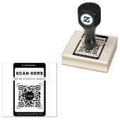 Mobile Icon Qr Code Scan Me Maintenance Manual ラバースタンプ (押印)