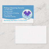 Mobile Laundry Pickup Service Business Cards 名刺 (正面/裏面)