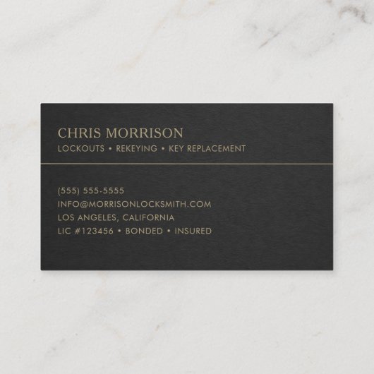 Mobile Locksmith Professional 名刺 (裏面)