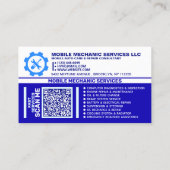 MOBILE MECHANIC | 自動車整備・修理 名刺 (裏面)