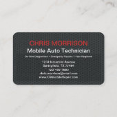 Mobile Mechanic Auto Repair Services 名刺 (裏面)