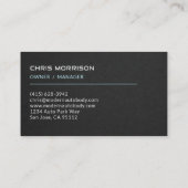 Mobile Mechanic Services Professional 名刺 (裏面)