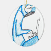 Mobile Music Producer – 青 セラミックオーナメント (左)