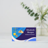 Mobile Notary Business Cards-Modern Legal QR Code 名刺 (スタンド正面)