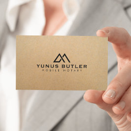 Mobile Notary House Logo Kraft 名刺