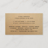 Mobile Notary House Logo Kraft 名刺 (裏面)