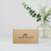 Mobile Notary House Logo Kraft 名刺 (スタンド正面)