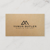 Mobile Notary House Logo Kraft 名刺 (正面)