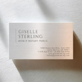 Mobile Notary Public Brushed Metal 名刺