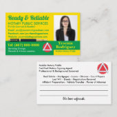 Mobile Notary Public Customizable Photo Business C 名刺 (正面/裏面)