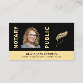 Mobile notary public photo gold black QR code 名刺 (正面)