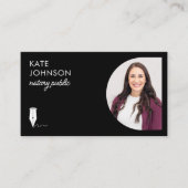 Mobile Notary Public Photo QR Code Logo 名刺 (正面)