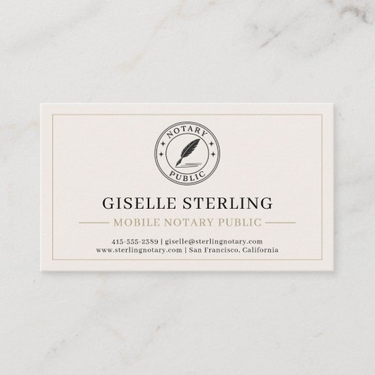 Mobile Notary Public Professional 名刺 (正面)