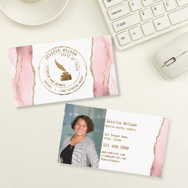 Mobile Notary Public Stamp Logo Loan Signing Photo 名刺