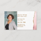 Mobile Notary Public Stamp Logo Loan Signing Photo 名刺 (裏面)