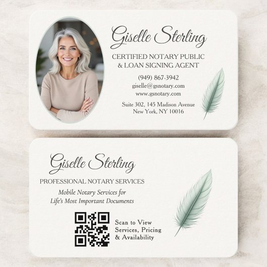 Mobile Notary QR Code Photo  名刺