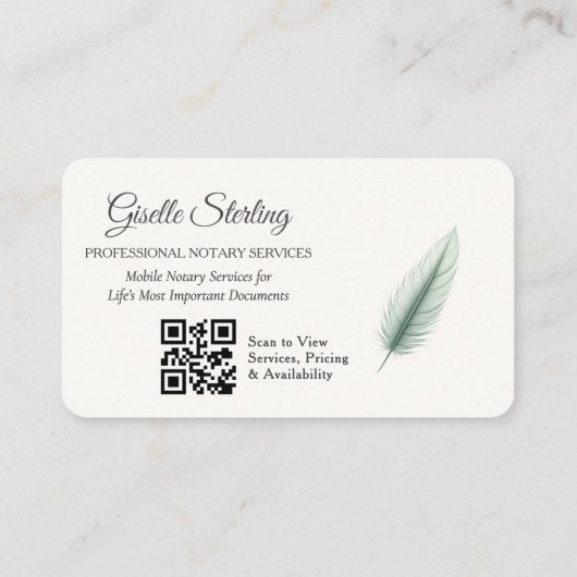 Mobile Notary QR Code Photo  名刺 (裏面)