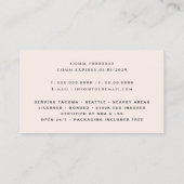 Mobile Notary Service Photo Business Card 名刺 (裏面)