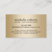 Mobile Notary Signing Agent Modern Gold Leopard 名刺 (裏面)