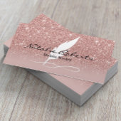 Mobile Notary Signing Agent Rose Gold Quill 名刺