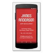 Mobile Phone App Developer Software Engineerコーダ マグネット名刺 (正面縦)
