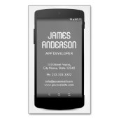 Mobile Phone App Developer Software Engineerコーダ マグネット名刺 (正面縦)