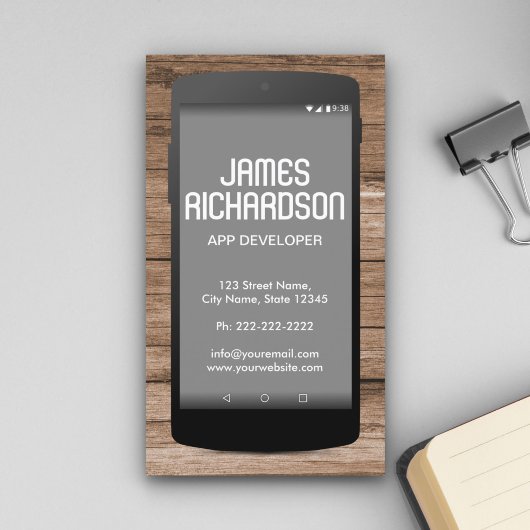 Mobile Phone App Developer Software Engineerコーダ 名刺