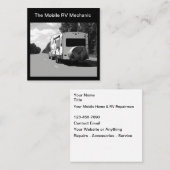 Mobile RV Motorhome Repair Mechanic スクエア名刺 (正面/裏面)
