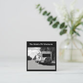 Mobile RV Motorhome Repair Mechanic スクエア名刺 (スタンド正面)