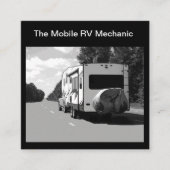 Mobile RV Motorhome Repair Mechanic スクエア名刺 (正面)