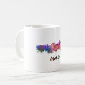 Mobile skyline in watercolor コーヒーマグカップ (正面左)
