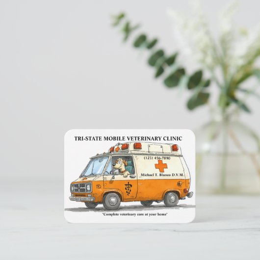 Mobile Veterinarian Clinic 名刺 (スタンド正面)