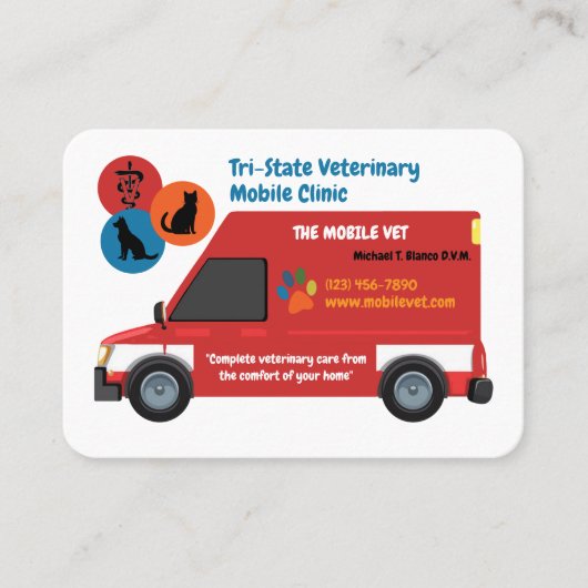 Mobile Veterinary Clinic 名刺 (正面)