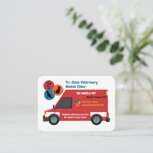 Mobile Veterinary Clinic 名刺 (スタンド正面)