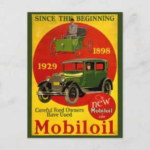 Mobiloil Vintageポスター復元 ポストカード