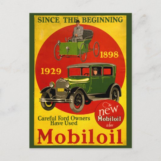 Mobiloil Vintageポスター復元 ポストカード (正面)