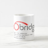 mObridgeのオーストラリアの白いロゴのマグ コーヒーマグカップ (中央)