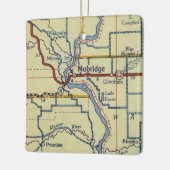 Mobridge SDヴィンテージマップ セラミックオーナメント (左)