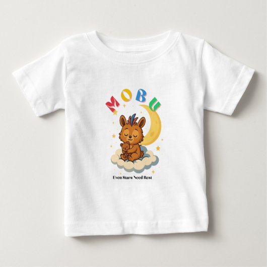 MoBu - 星だって休む ベビーTシャツ (正面)