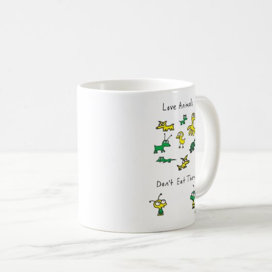 Mobyの愛動物は、それらをマグ食べません コーヒーマグカップ (正面右)