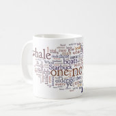 Mobyディックのマグ-青および茶色の最後の章 コーヒーマグカップ (正面左)