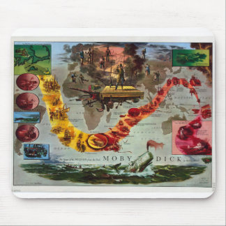 Mobyディックのヴィンテージのプリント マウスパッド