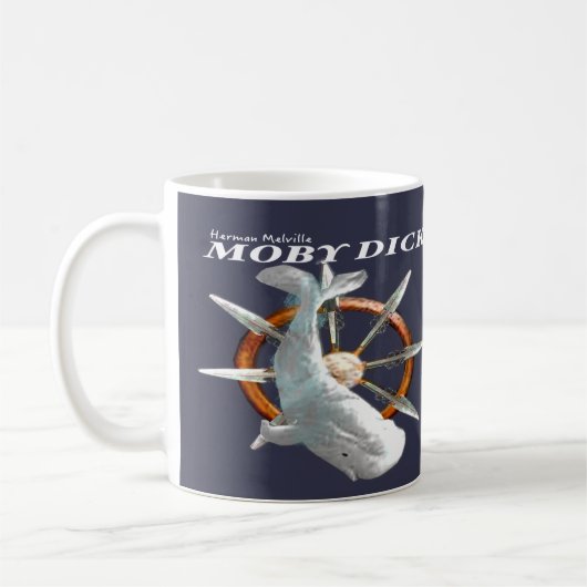 Mobyディックの引用文 コーヒーマグカップ (左)