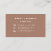 Moccaブラウンの名刺 名刺 (裏面)