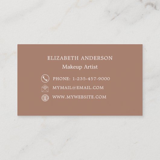 Moccaブラウンの名刺 名刺 (裏面)