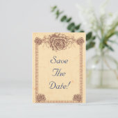 Moccasinヴィンテージバラ日付の保存 案内ポストカード (スタンド正面)