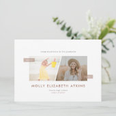 Mochaその後、今、2つの写真卒業 案内状 (スタンド正面)