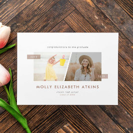 Mochaその後、今、2つの写真卒業 案内状