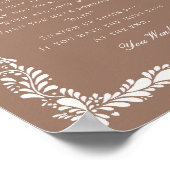 Mochaブラウンタラベラタイルはシャワーゲームを言わない ポスター (角)